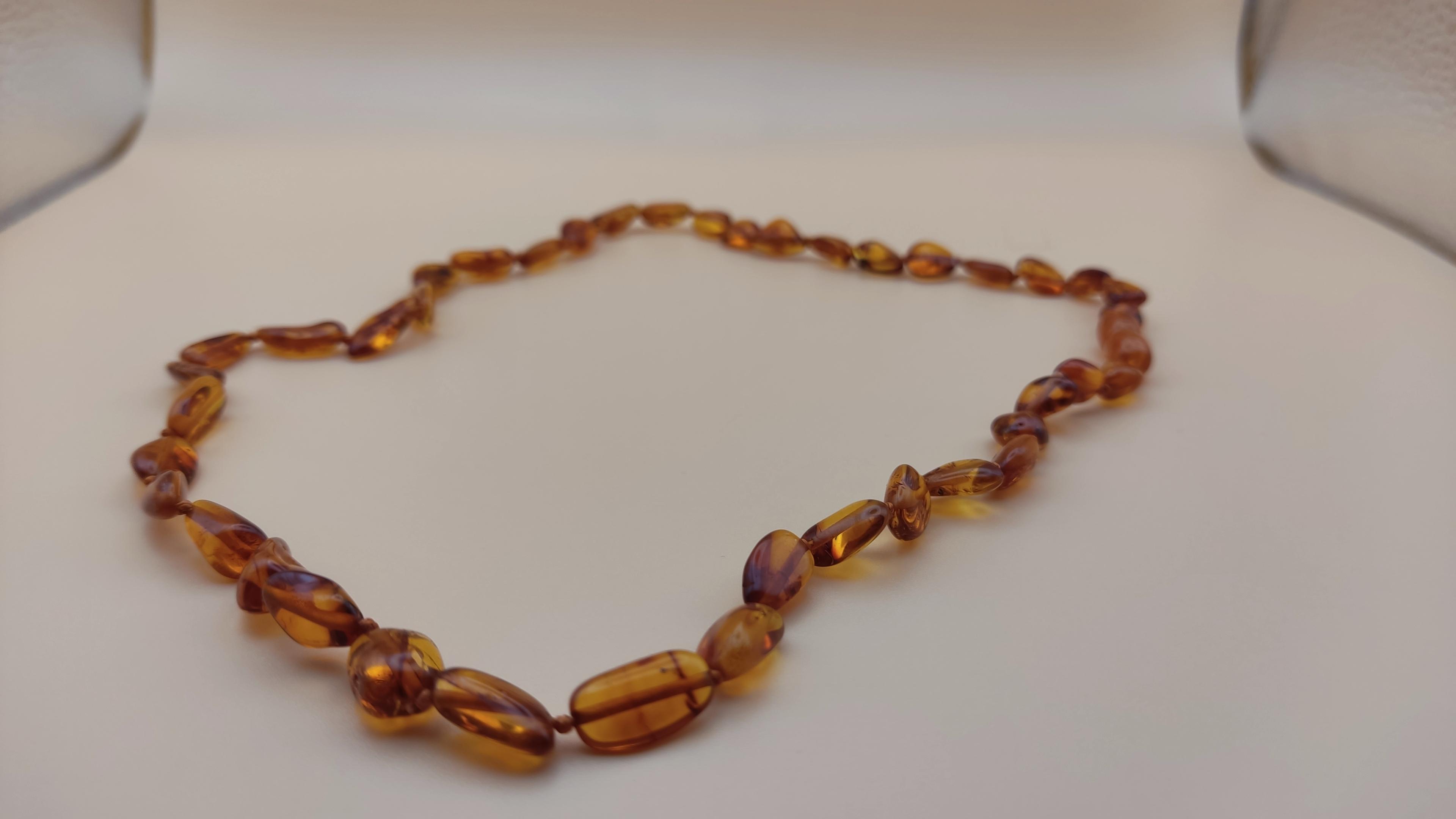 Piękny naszyjnik z bursztynu bałtyckiego